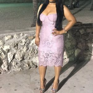 Lilac lace dress